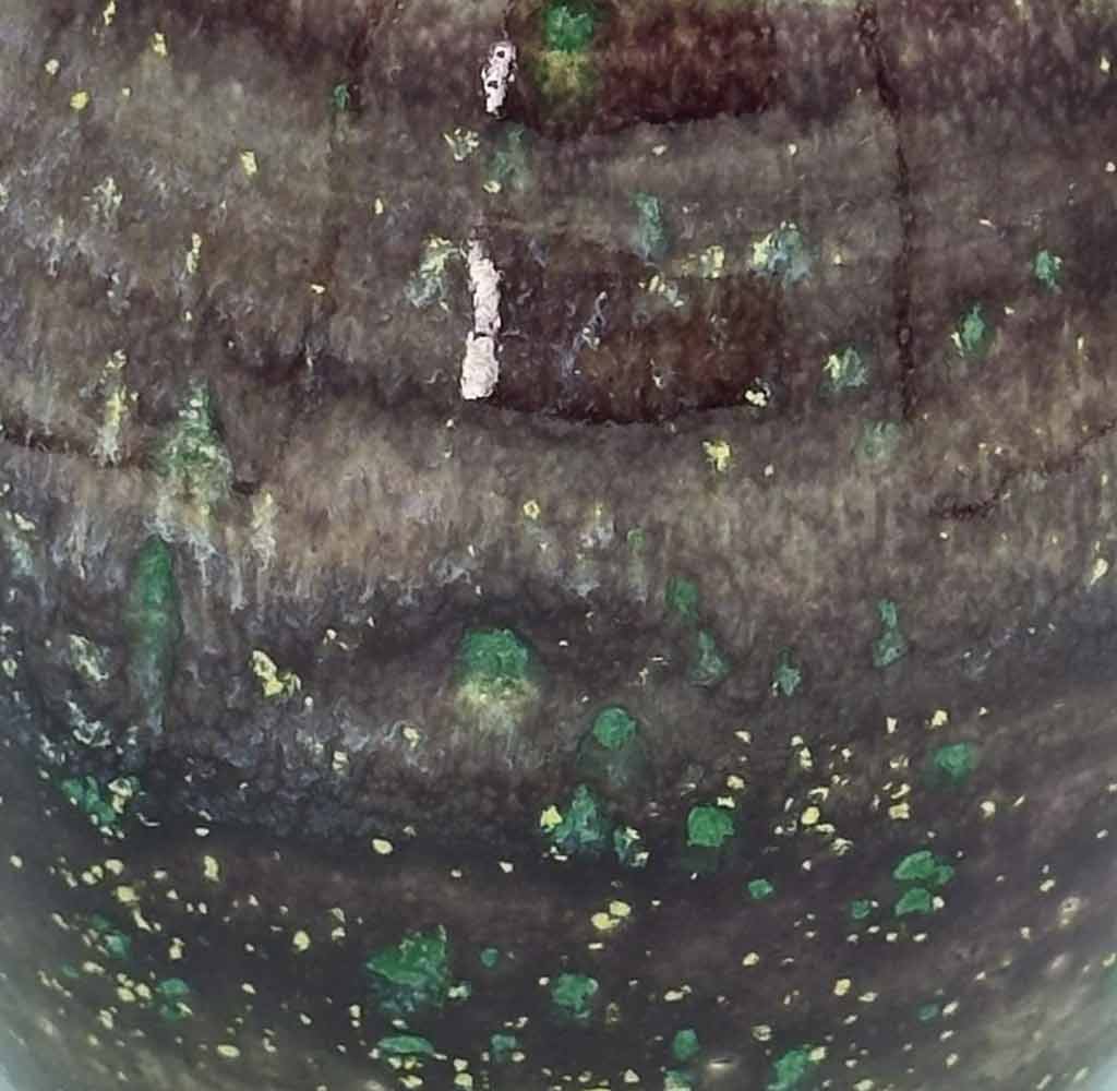 4 inch Simple Egg-Shaped Planter – Mulberry Galaxy Glaze detail