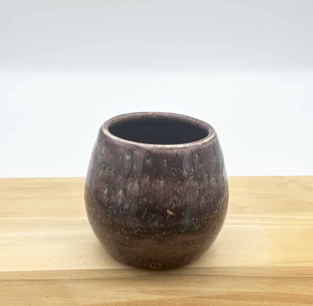 4 inch Simple Egg-Shaped Planter – Mulberry Galaxy Glaze