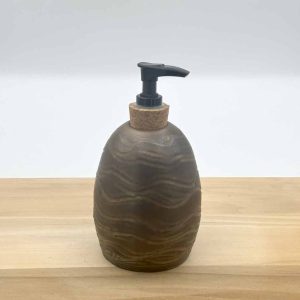 Patterned Soap Dispenser – Antique Gold Glaze