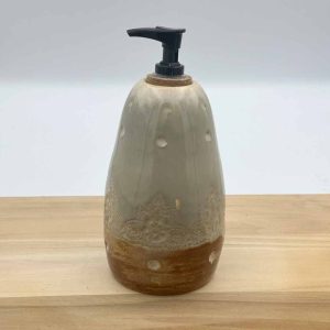 Patterned Soap Dispenser – Opal Float Glaze